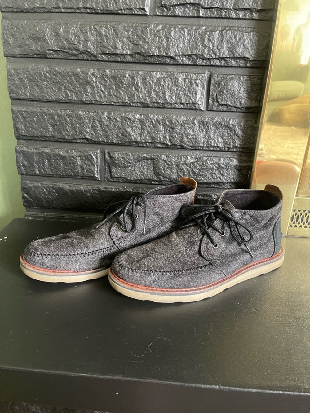 Toms Gray Wool Chukka Boots for Men